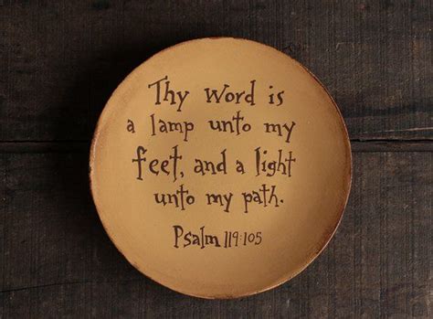 Custom Painted Bible Verse Thy Word Is A Lamp Unto My Feet Plate