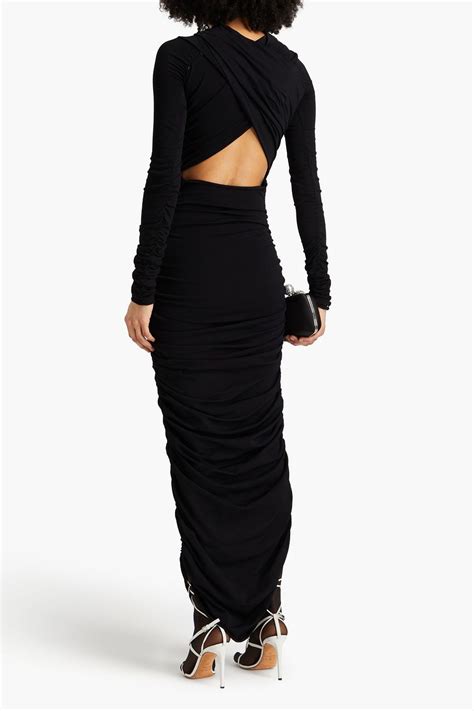 Khaite Vienna Cutout Ruched Jersey Maxi Dress The Outnet