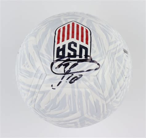 Christian Pulisic Signed Team Usa Logo Nike Soccer Ball Jsa Coa