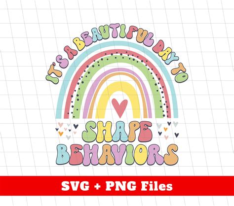 It S A Beautiful Day To Shape Behaviors Svg Groovy Rainbow Svg Shape