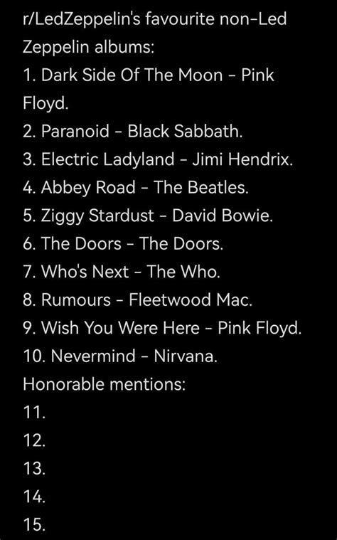Nevermind by Nirvana wins the Final round! First Honorable Mentions ...