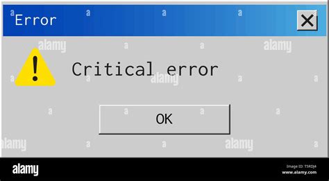 Retro Error Message Old Dialog Box Of System Failure Notification