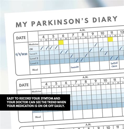 My Parkinson S Diary Planner Parkinson S Planner Parkinson S Disease Log Chronic Illness