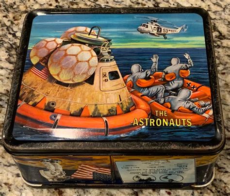 Vintage The Astronauts Lunch Box Aladdin Industries Metal Moon