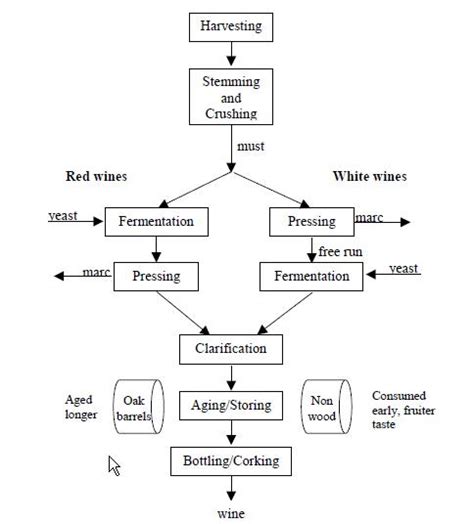 Process Flow Diagram For Wine Production Making A Diagram