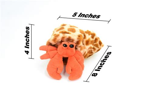 Crab Hermit Crab Toy Ocean Soft Plush Stuffed Crustacean Model