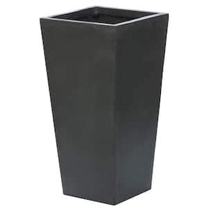 LuxenHome 9 2 In H Round Tapered Dark Gray MgO Composite Planter Pot