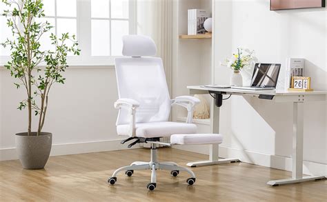 Qulomvs Mesh Ergonomic Office Chair With Footrest Home