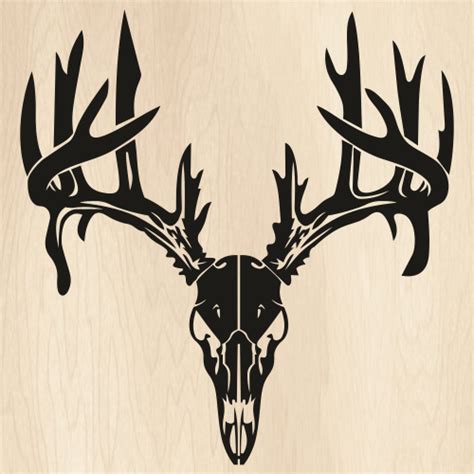 Deer Antler Skull SVG | Deer Skull Hunting PNG | Deer Skull Antler ...