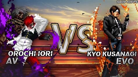 KOF MUGENOrochi Iori AV VS Kyo Kusanagi EVO YouTube