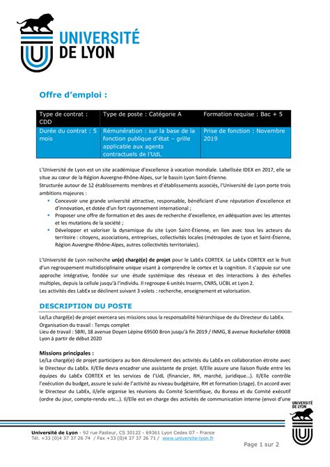 Offre emploi Chargé de projet VF pdf DocDroid