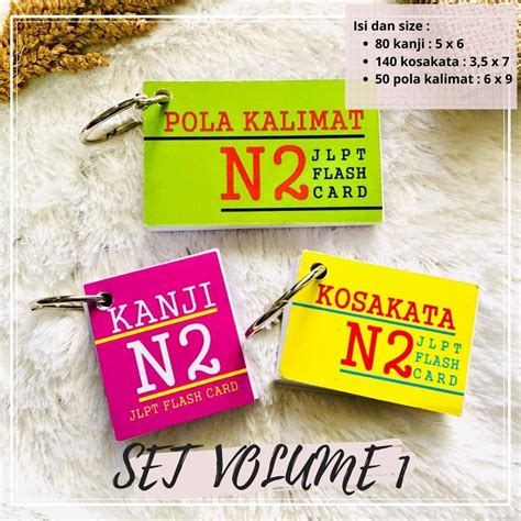 Jual Kartu Kanji Kosakata Pola Kalimat Jlpt N2 Set Paket Lengkap Nat