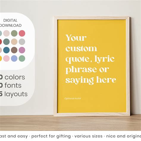 Custom Quote Poster - Etsy