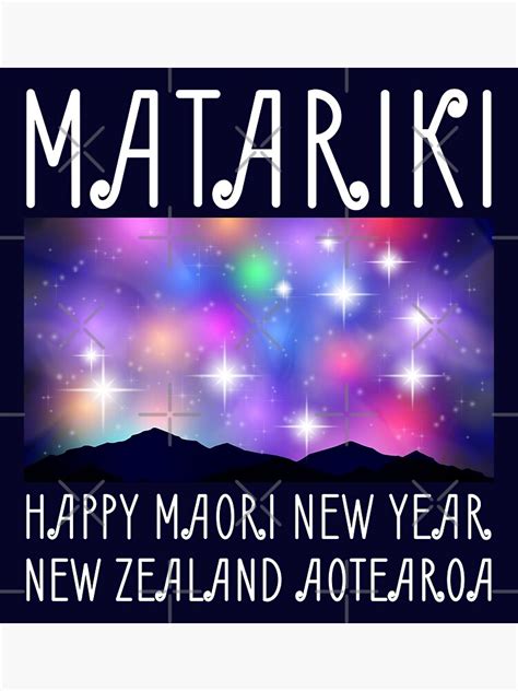 "New Zealand (Aotearoa) Matariki festival. Happy New Year Maori. Bright ...