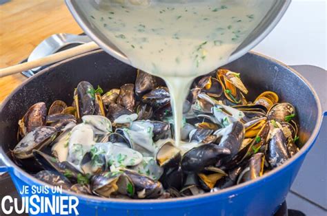 Recette de moules à la crème et au vin blanc