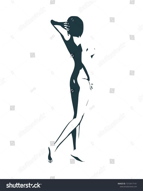 Beautiful Sexy Lady Pretty Naked Woman Stock Illustration 1313417141 Shutterstock