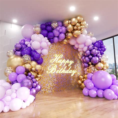 Amazon Purple Balloon Arch Kit ADOINBY 153Pcs Different Sizes