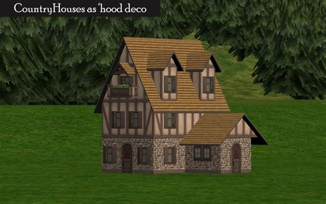 Country Houses As Hood Deco Country House Medieval House Sims 2