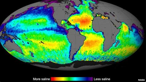 Dibujan desde el espacio mapa de la salinidad oceánica BBC News Mundo