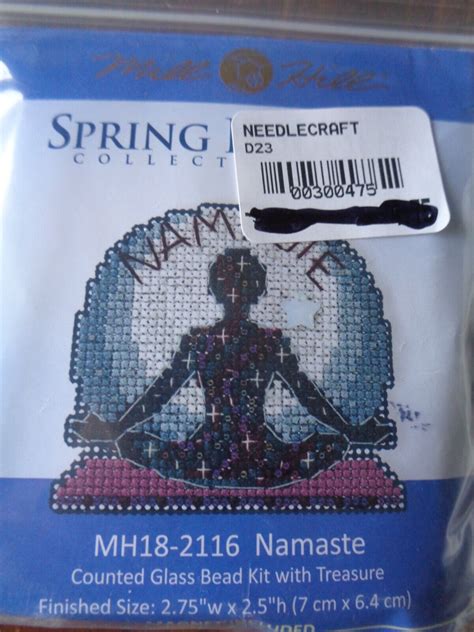 MILL HILL COUNTED CROSS STITCH SPRING BOUQUET NAMASTE BEAD MAGNET KIT