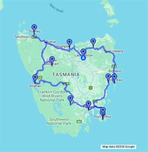 Map Of Tasmania Must See Places Tasmania 56 Off