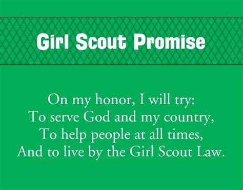 Girl Scout Promise Girl Scouts Girl Scout Promise Girl Scout Troop