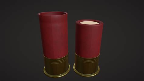 1 Gauge Paper Hulled Buckshot Shotshell Buy Royalty Free 3d Model By