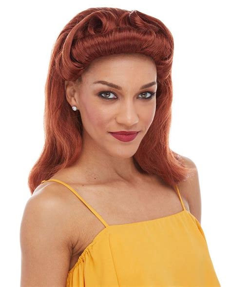 Pinup Wig Color Wigs Bettie Page 40s Theater Womans Ladies Grable