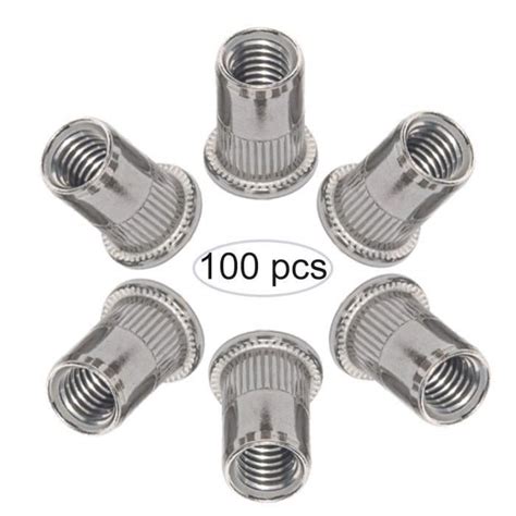 Écrou À Sertir 100 Pièces Rivet Ecrou Rivet Fileté Stainless Steel