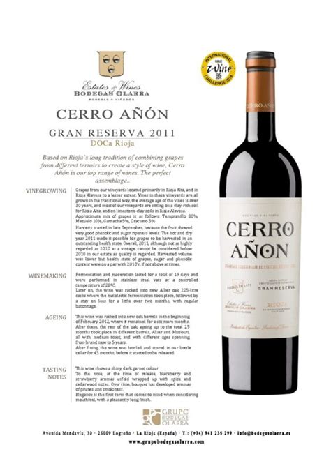 Bodegas Olarra Cerro A On Gran Reserva S Ts Tri Vin