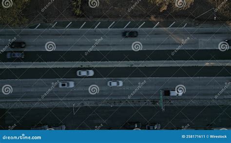 Aerial View Of Freeways At Sunset In Los Angeles Stock Video Video Of