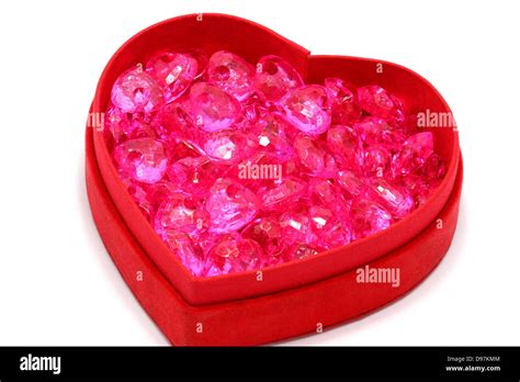 Heart shaped box isolated on white Stock Photo - Alamy