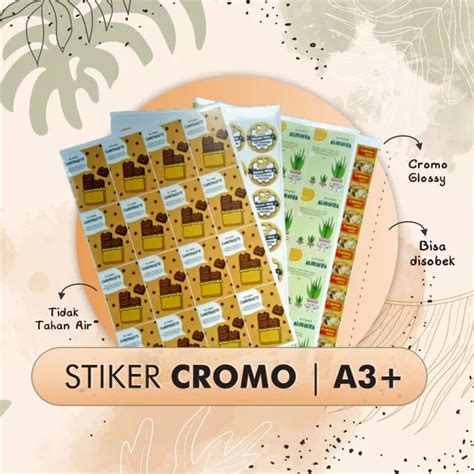 Jual Wdprint Print Cetak Stiker Label Bulatkotak Kemasan Makanan Olshop Ekonomis Bahan Chromo