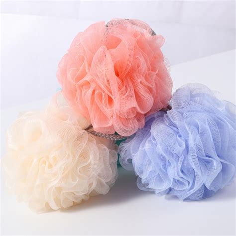 Bath Sponge Shower Sponge Loofahs Mesh Pouf Soft Body Scrubber Ball