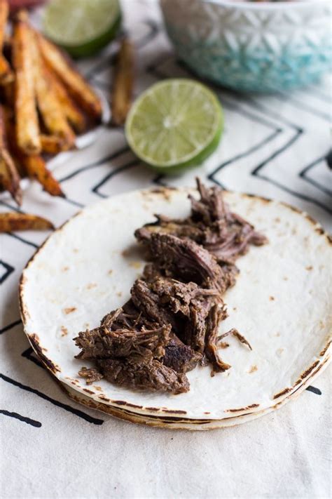 Crockpot Carne Asada Tacos With Cilantro Lime Garlic Sauce Recipe