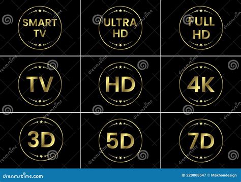 Golden K K K Ultra Hd Video Resolution Icon Logo High Definition