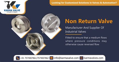 Non Return Valve Manufacturer In Ahmedabad Karma Valve