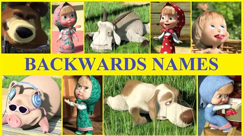 Masha And The Bear Backwards Names Episode 18 Laundry Day Youtube