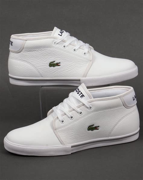 Lacoste Ampthill Leather Trainers Whitewhitebootsshoessneakersmens