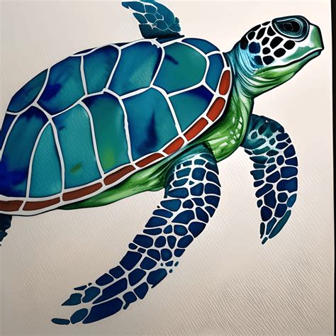 Watercolor Sea Turtle Creative Fabrica