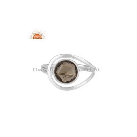 Dws Handmade Fine Sterling Silver Natural Smoky Quartz Gemstone