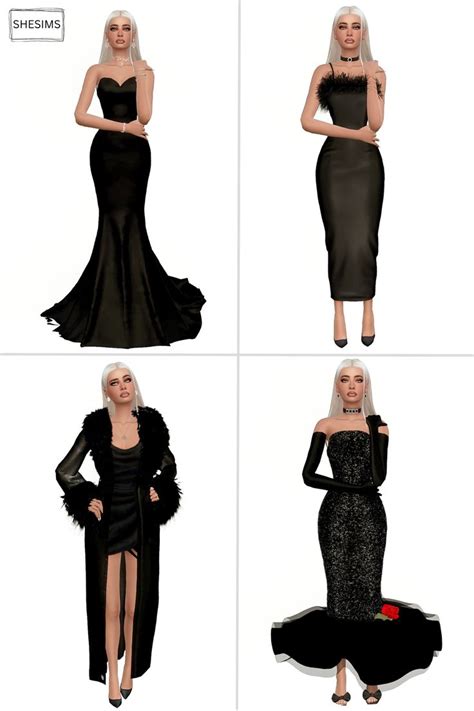 SHESIMS Lookbook In 2024 Sims 4 Dresses Sims 4 Clothing Sims 4