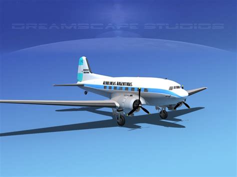 Douglas Dc Aerolineas Argentinas D Model Unknown Dae Dwg