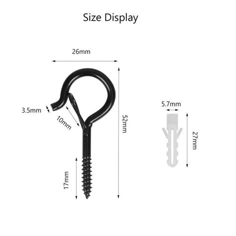 YOLOUP 20 Crochet à Oeil Visser avec Fusible Piton à Visser M4 en
