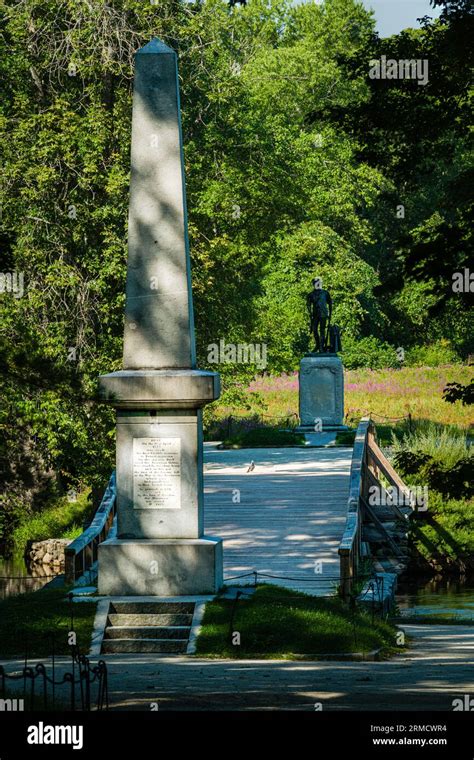 Battle Monument The Minute Man And The Old North Bridge Minute