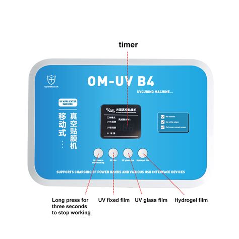 Om Uv B4 Four Button Design Uv Vacuum Film Applicator Removable Type