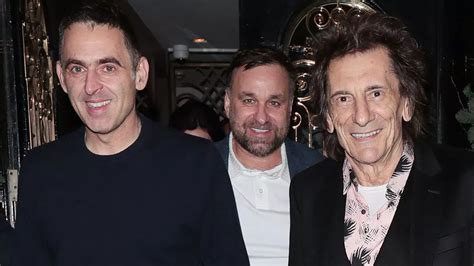 Rolling Stones Star Ronnie Wood Steps Out With Ronnie Osullivan In Wild Wives Date Night