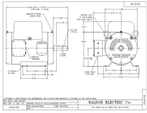 Baldor Motor Dimensions