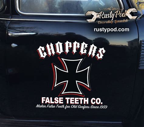 Personalized Iron Cross Hot Rod Sticker 11313 Rustypod Store