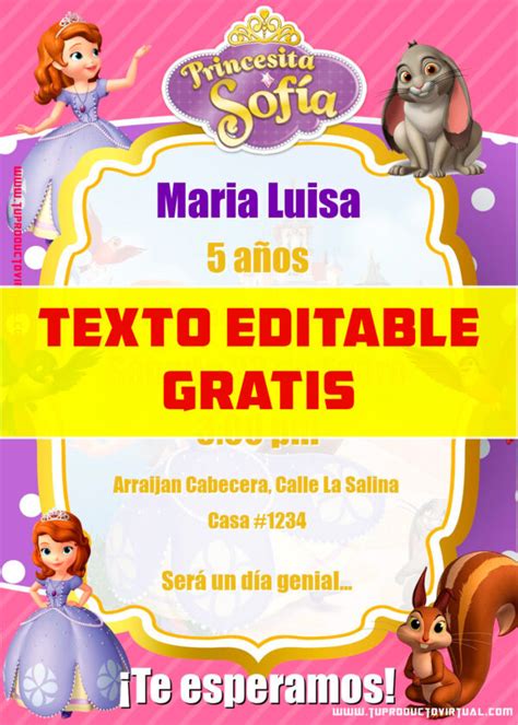 Video Invitación de cumpleaños de La Princesa Sofía 2024 Personalizada